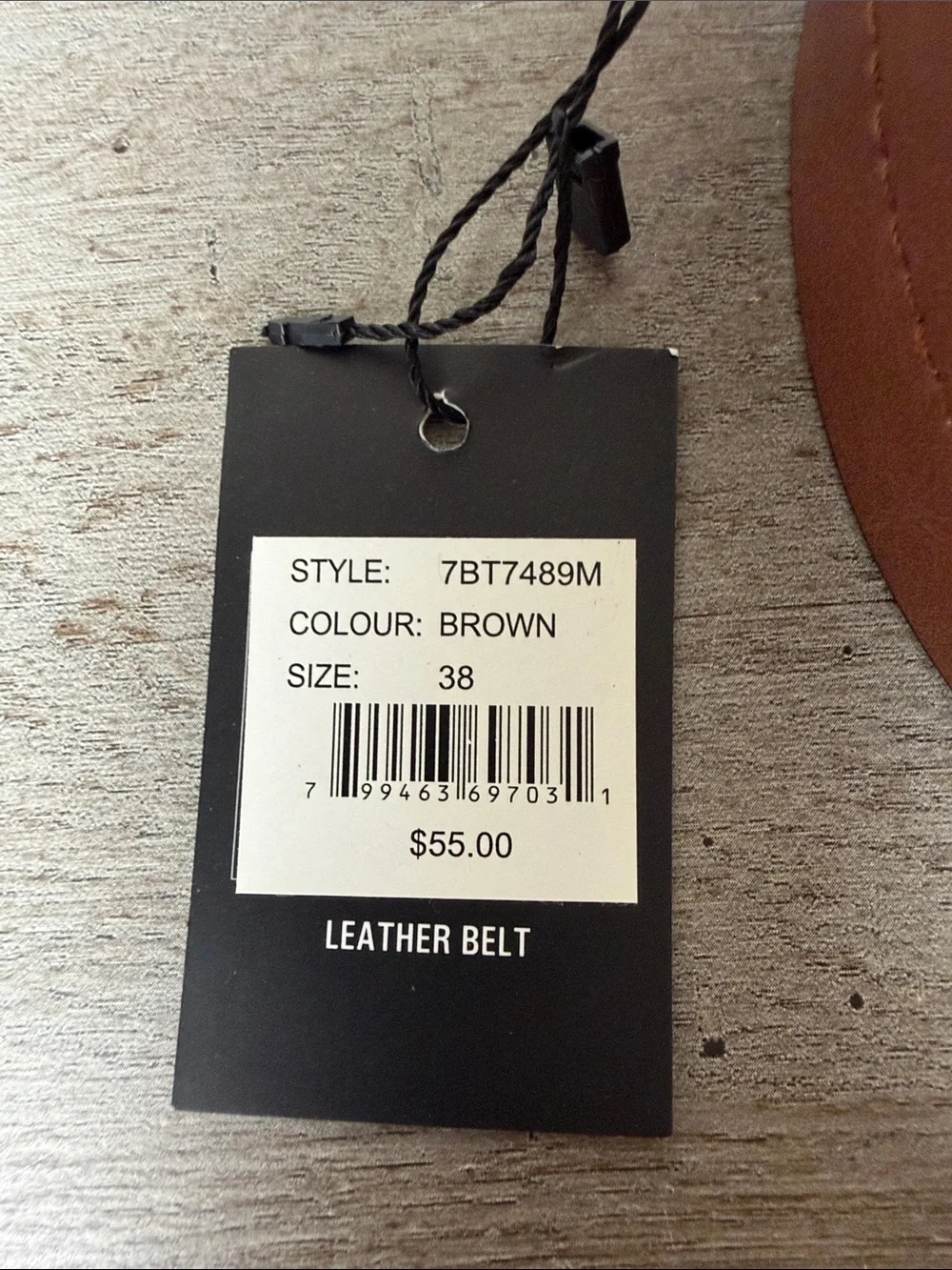 PX Leather Men's Belt in Chestnut Brown